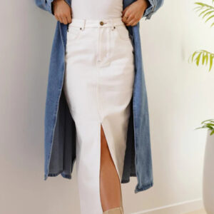 Lui Denim Trench Coat - Denim