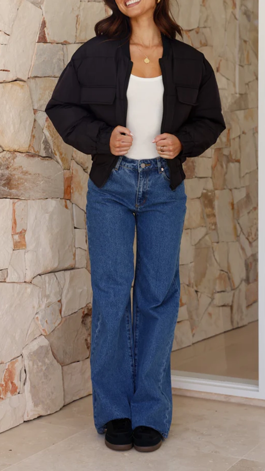 Jordan Puffer Jacket - Black - Image 3